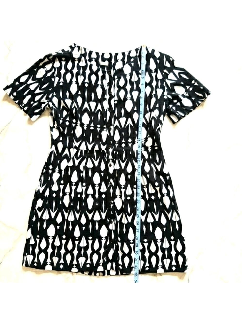 Osklen Designer Mod Geo Print Button Front Dress - Picture 4 of 15